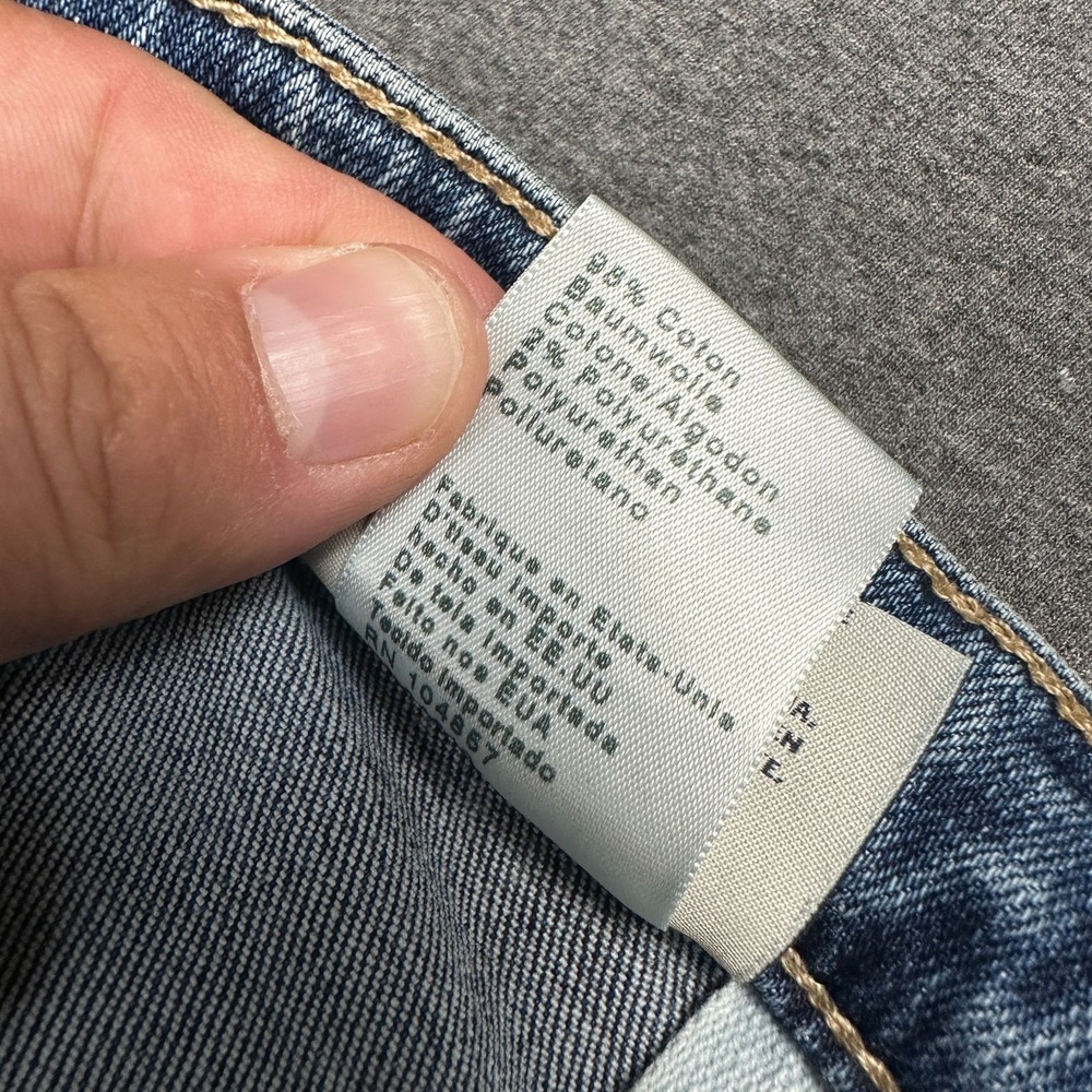 AG Anthropologie Vintage Stevie Ankle Button Up Jeans 25R Slim Straight Patch - Picture 5 of 11